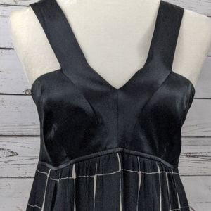 Black silk fun cocktail dress C13